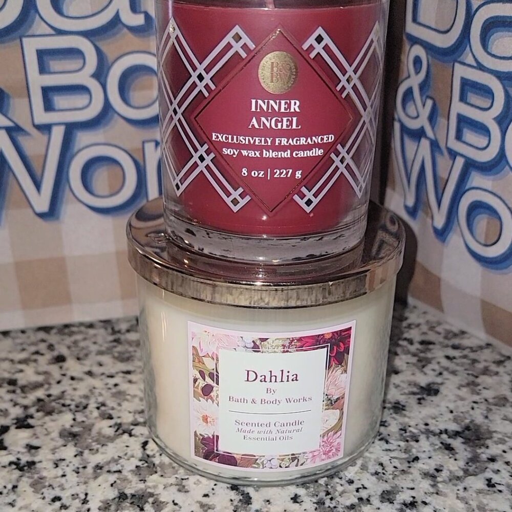 🎉 HTF PRALINE CANDLES DAHLIA & INNER ANGEL CANDLE